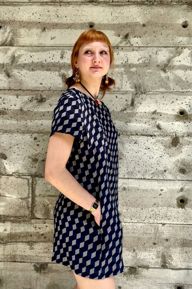Vintage Escada-Sport Geometric Print Silk Dress Selected by Nomad Vintage #3
