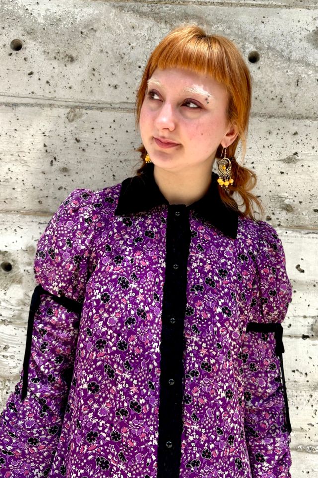 Anna Sui Runway Purple Babydoll Silk Dress  Selected by Nomad Vintage #3