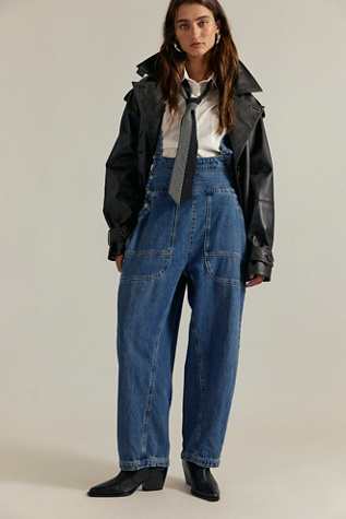 We The Free Felix Denim Overalls at Free People in Medium Wash, Size: S