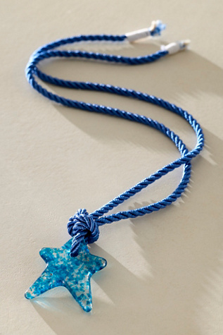 Logan Tay Mira Necklace at Free People in Blue