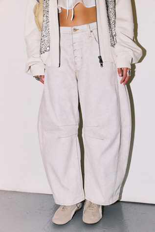 We The Free Good Luck Coated Barrel Jeans