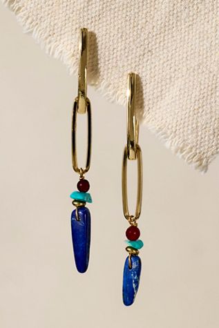 Boucles d'oreilles géométriques Marly Moretti en lapis