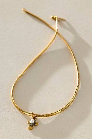 Collier Croix Marly Moretti en Perles d'Eau Douce