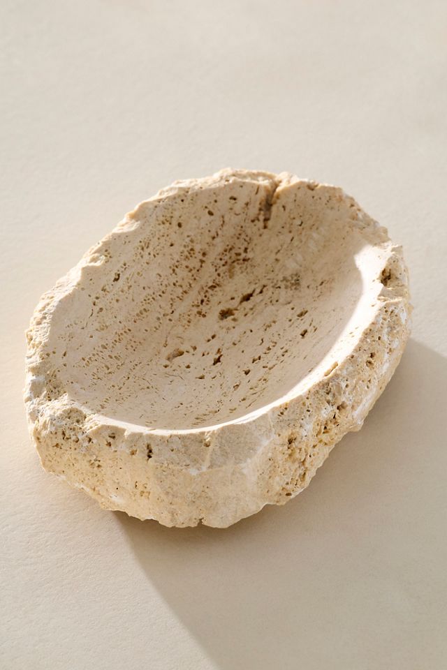 Atma Prema Indo Raw Travertine Dish #1