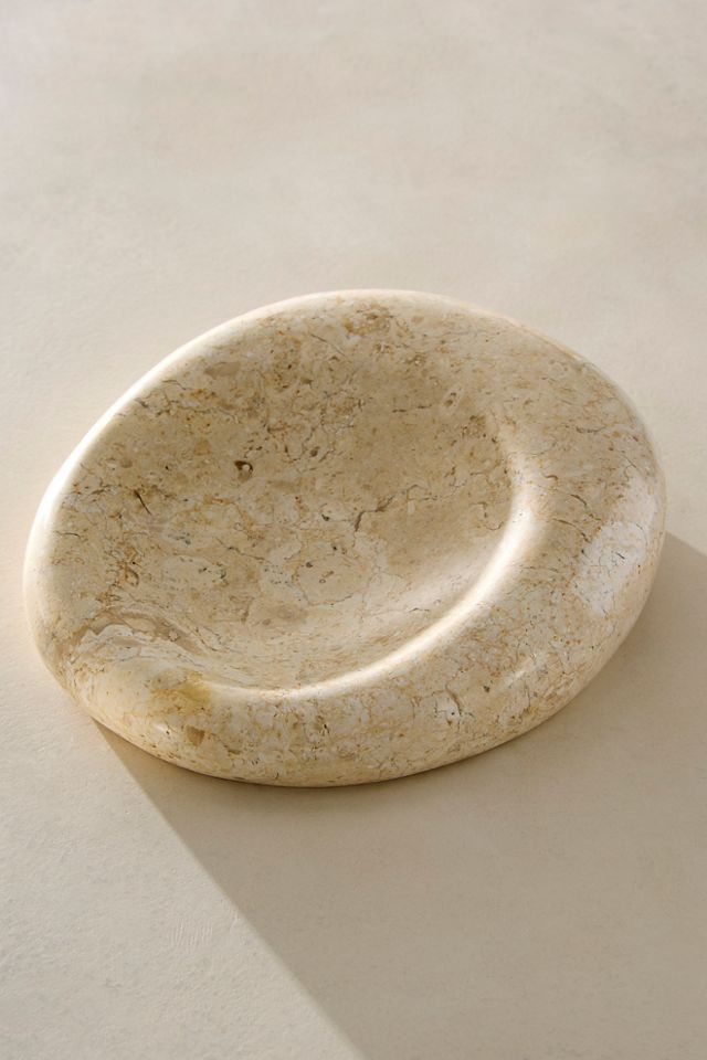 Atma Prema Indo Marble Crescent Dish #1