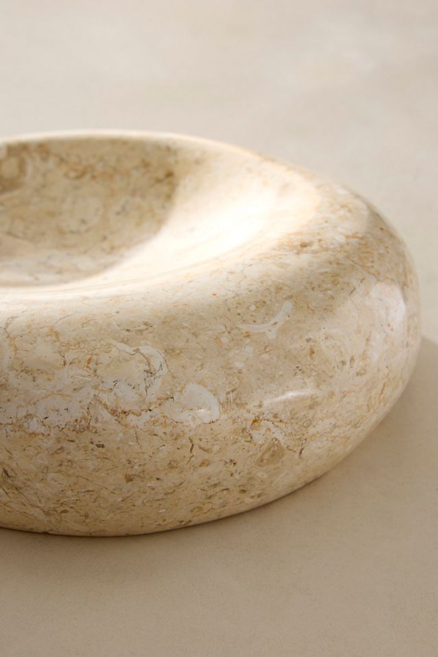 Atma Prema Indo Marble Crescent Dish #2