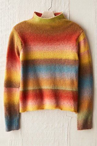 FP MART: Vintage: The Originals Rainbow Ombre Wool Mock-Neck Sweater