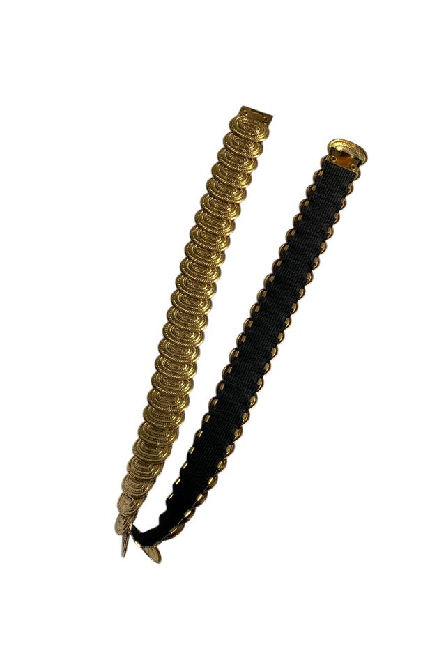 Vintage 1980s Gold Medallion Stretch Belt Selected by SharpLilTeeth #2