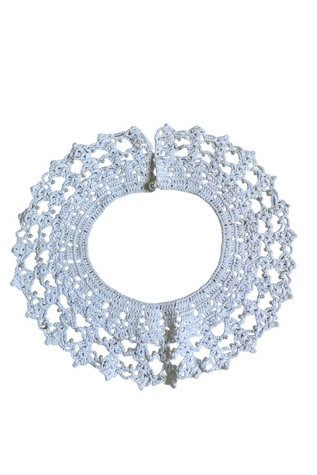 Vintage Handmade Crochet Lace & Pearl Collar Selected by SharpLilTeeth