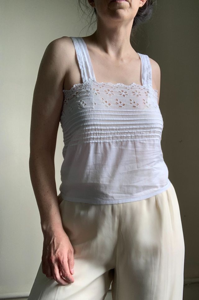 Vintage Sheer Cotton Eyelet Tank Selected by SharpLilTeeth #1