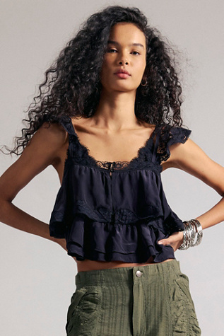 How Sweet Is It Cami by Intimately at Free People in Black, Size: Medium