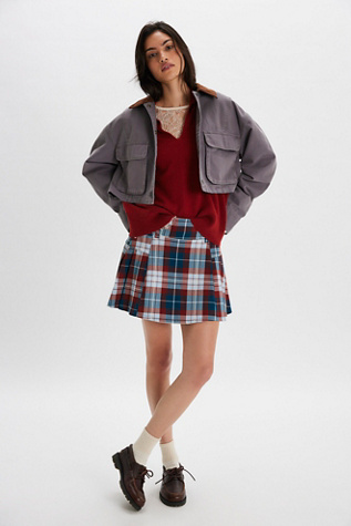 Midtown Cavalry Skirt by Free People in Blue, Size: US 4