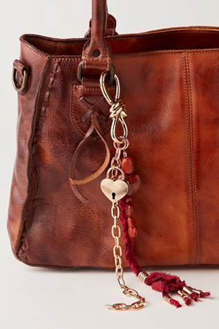 Semi Precious Charmed Strand Bag Charm by Free People in Gold