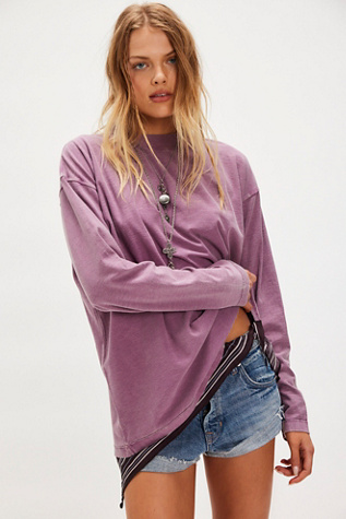 Tee-shirt Tate We The Free en Confiture De Raisin, pour femme chez Free People