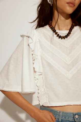 Alaia Tee by Free People in White, Size: L