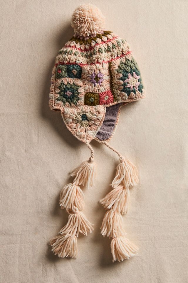 Space Dye Crochet Earflap Hat #1