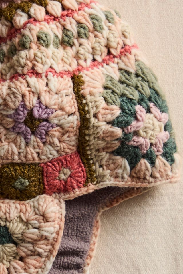 Space Dye Crochet Earflap Hat #2