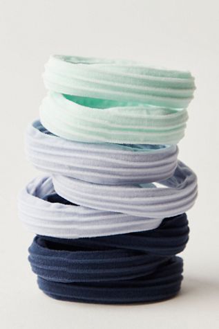 Lot de 8 élastiques à cheveux sans couture en tissu recyclé Kitsch