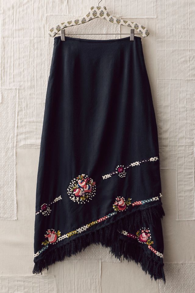 FP MART: Vintage: The Originals Embroidered Wool Maxi Skirt #1