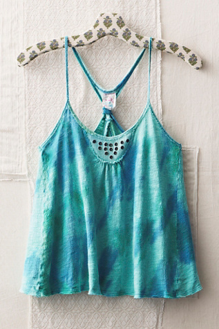 FP MART: Vintage: The Originals Cropped Tie Dyed Grommet Tank