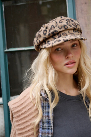 90's Moss Leopard Cadet Hat at Free People in Tan