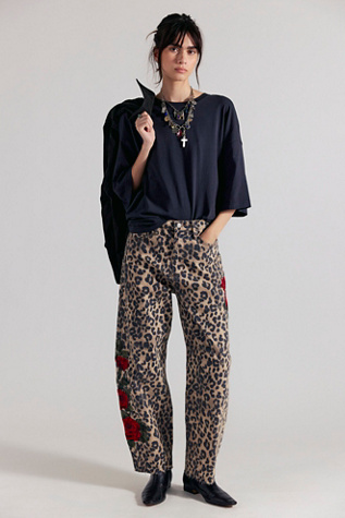 Driftwood Parker Printed Barrel Jeans