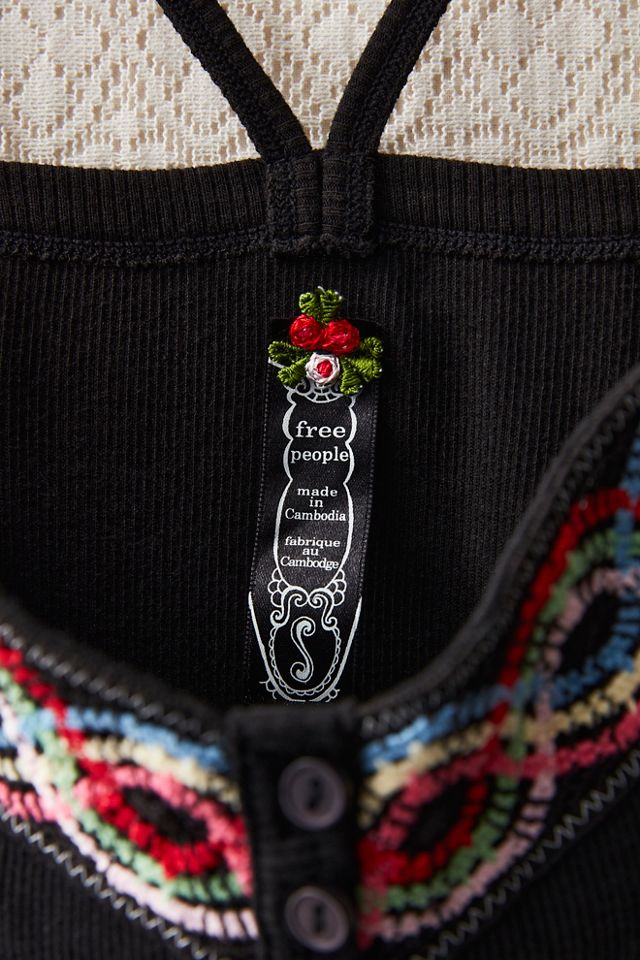 FP MART: Vintage: The Originals Embroidered Ribbed Cami #3