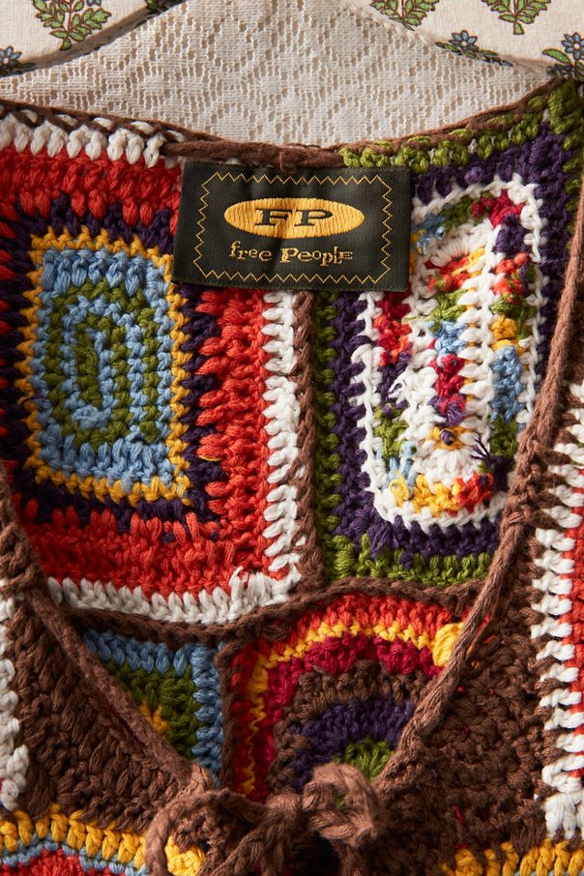 Crocheted Granny Square Vest #3