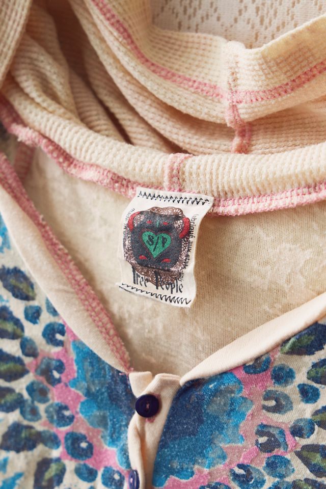 FP MART: Vintage: The Originals Watercolor Printed Hoodie Henley #3