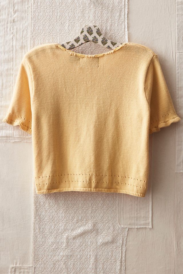 FP MART: Vintage: The Originals Cropped Yellow Cardigan #1