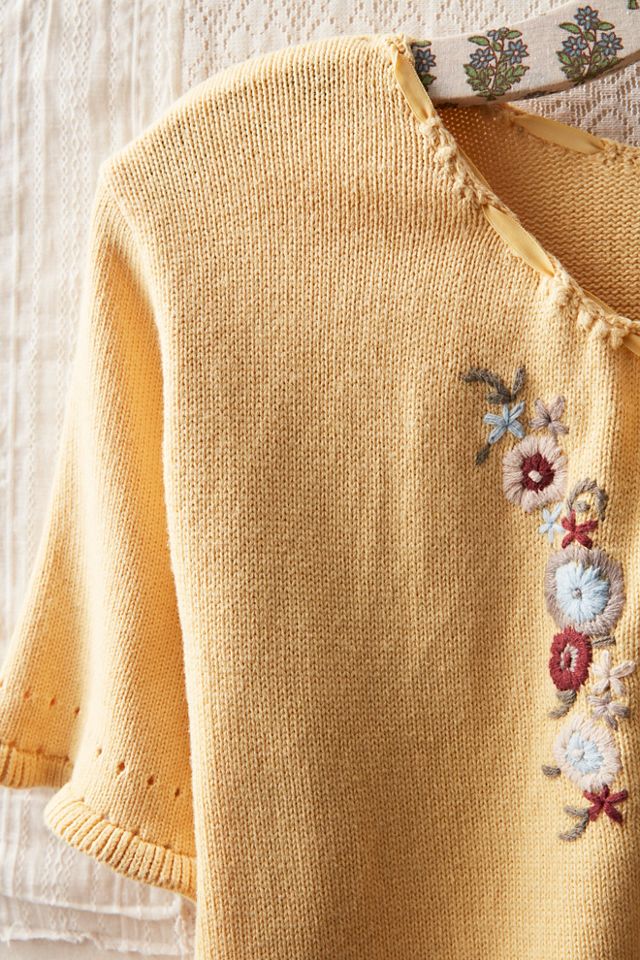 FP MART: Vintage: The Originals Cropped Yellow Cardigan #2