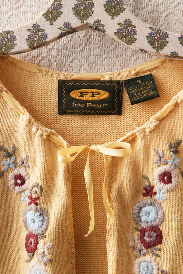 FP MART: Vintage: The Originals Cropped Yellow Cardigan #3