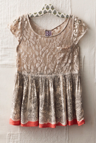 Lace And Cotton Printed Tee