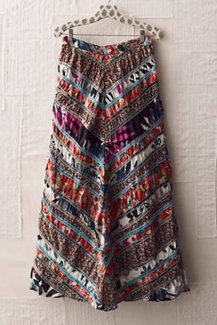 FP MART: Vintage: The Originals Mixed Media High-Waisted Maxi Skirt