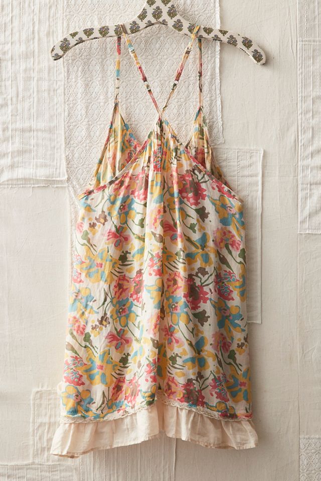 FP MART: Vintage: The Originals Watercolor Printed Hook-And-Eye Mini Dress #1