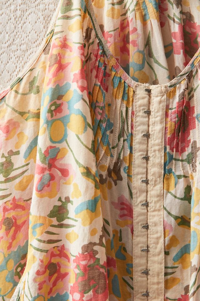 FP MART: Vintage: The Originals Watercolor Printed Hook-And-Eye Mini Dress #2