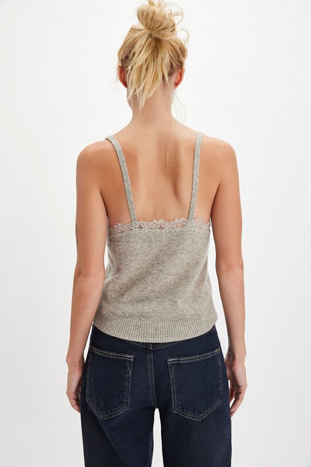 Lace Cashmere Tank Top #1
