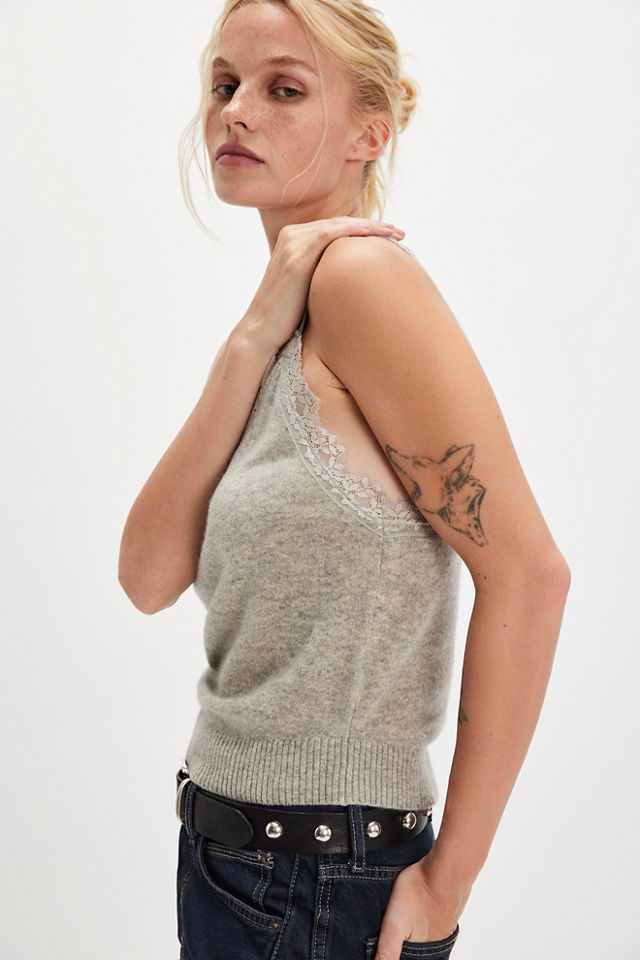 Lace Cashmere Tank Top #3