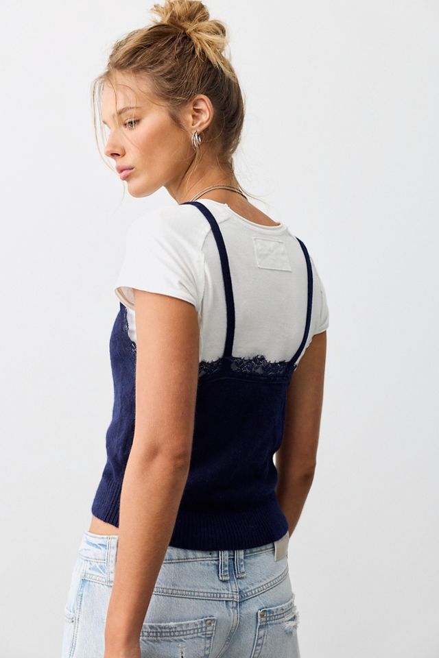 Lace Cashmere Tank Top #1