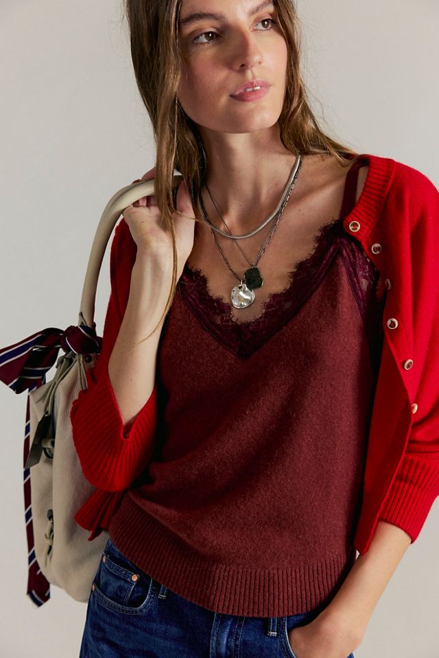Lace Cashmere Tank Top #3
