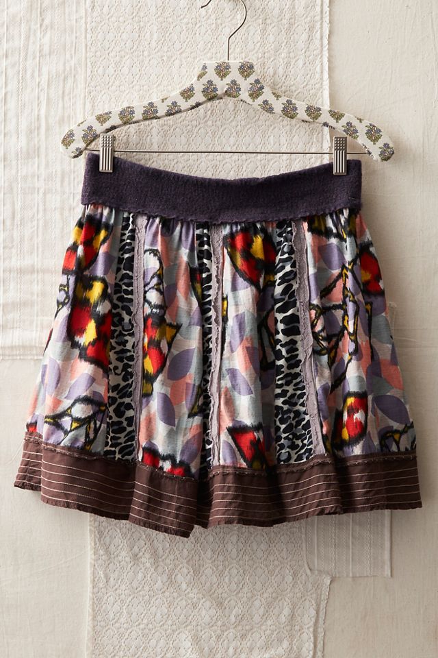 FP MART: Vintage: The Originals Watercolor Printed Mini Skirt #1