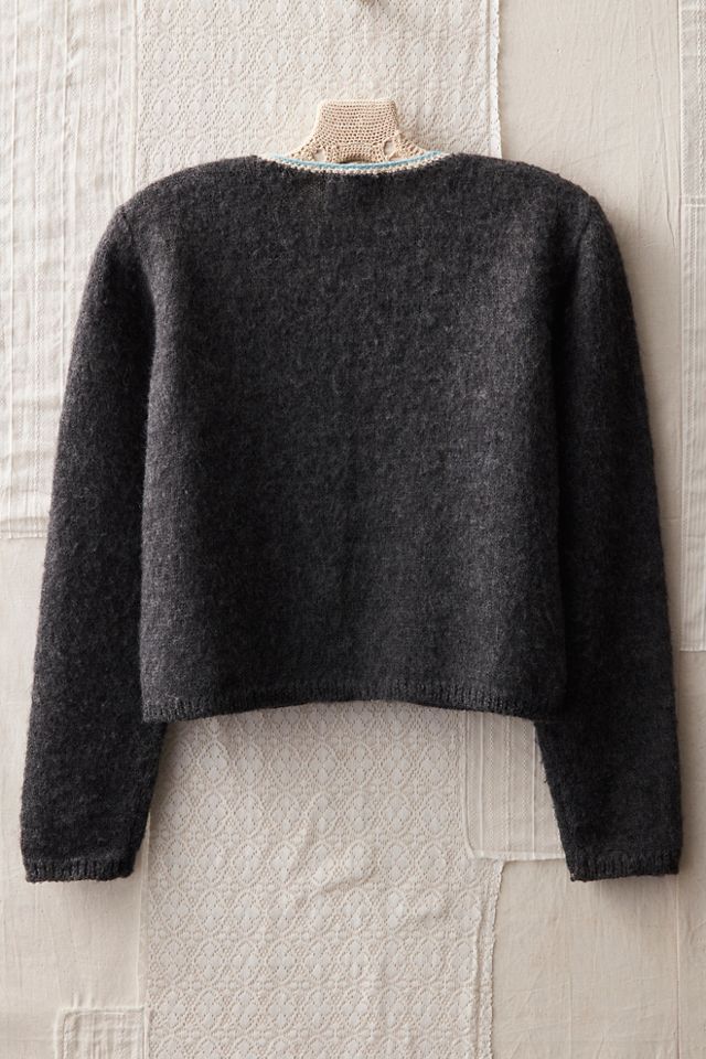 FP MART: Vintage: The Originals Chain Stitch-Trimmed Wool Cardigan #1