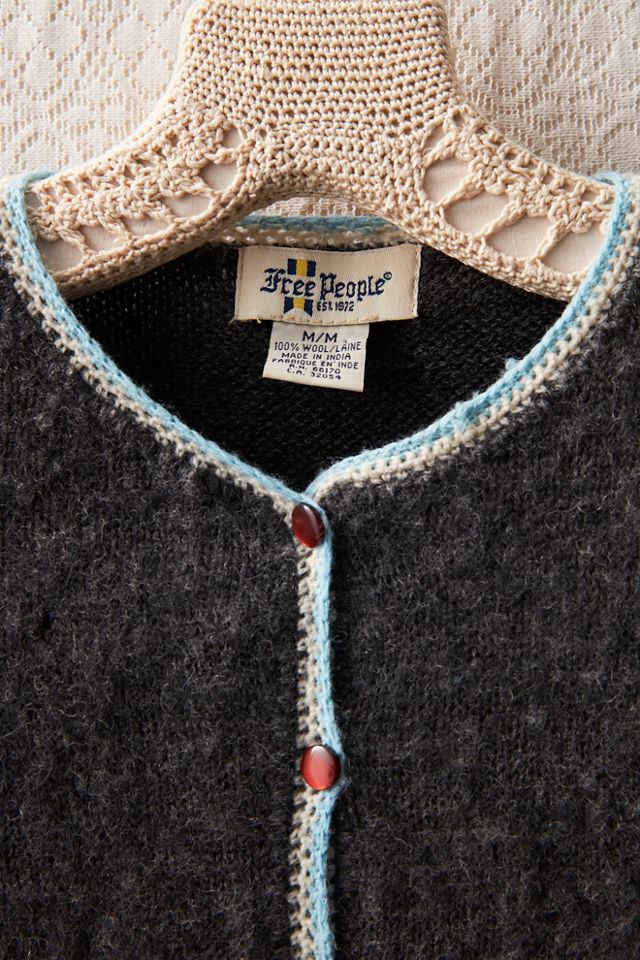 FP MART: Vintage: The Originals Chain Stitch-Trimmed Wool Cardigan #3