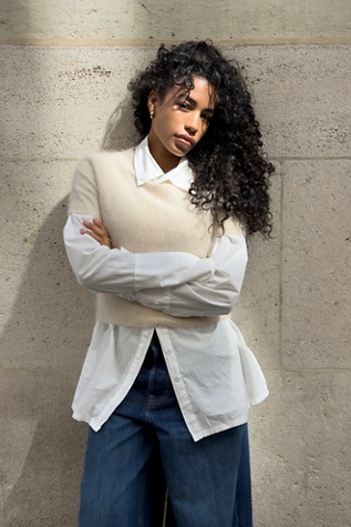 Belle Brushed Cashmere Tee