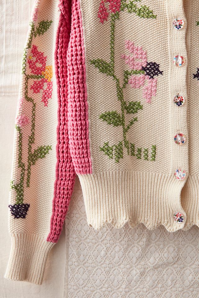 FP MART: Vintage: The Originals Cross Stitched Cardigan #2