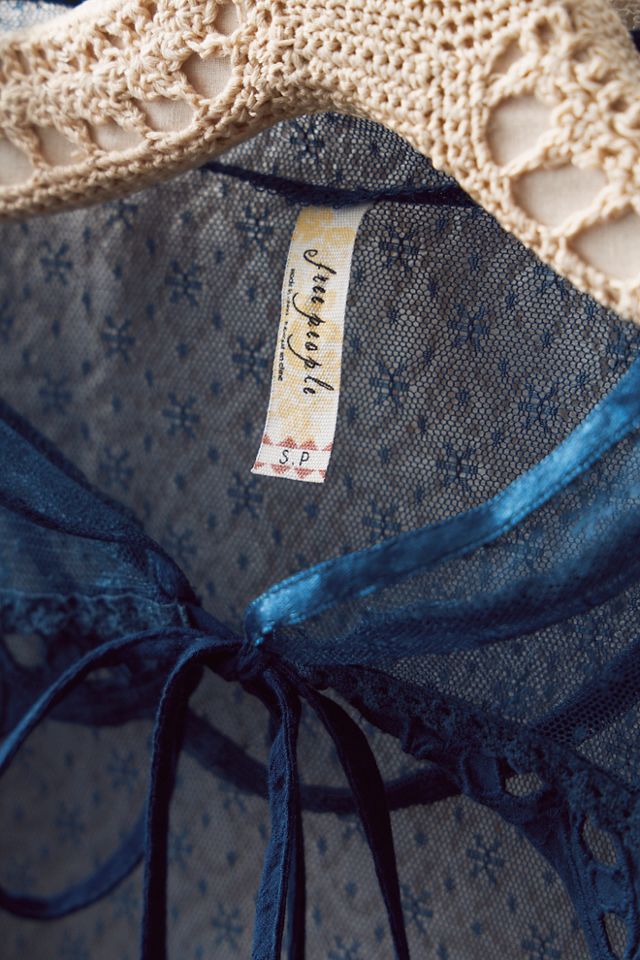 FP MART: Vintage: The Originals Cropped Mixed Lace Keyhole Top #3