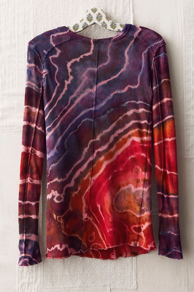 FP MART: Vintage: The Originals Tie Dye Knit Henley #1
