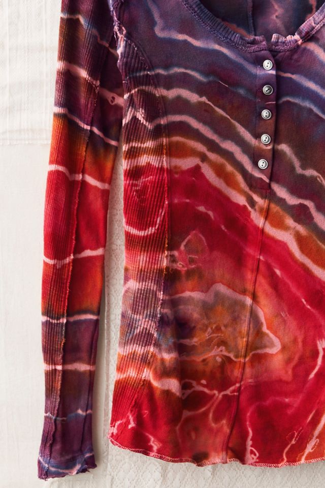 FP MART: Vintage: The Originals Tie Dye Knit Henley #2