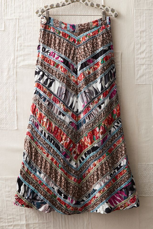 FP MART: Vintage: The Originals Mixed Media High-Waisted Maxi Skirt #1