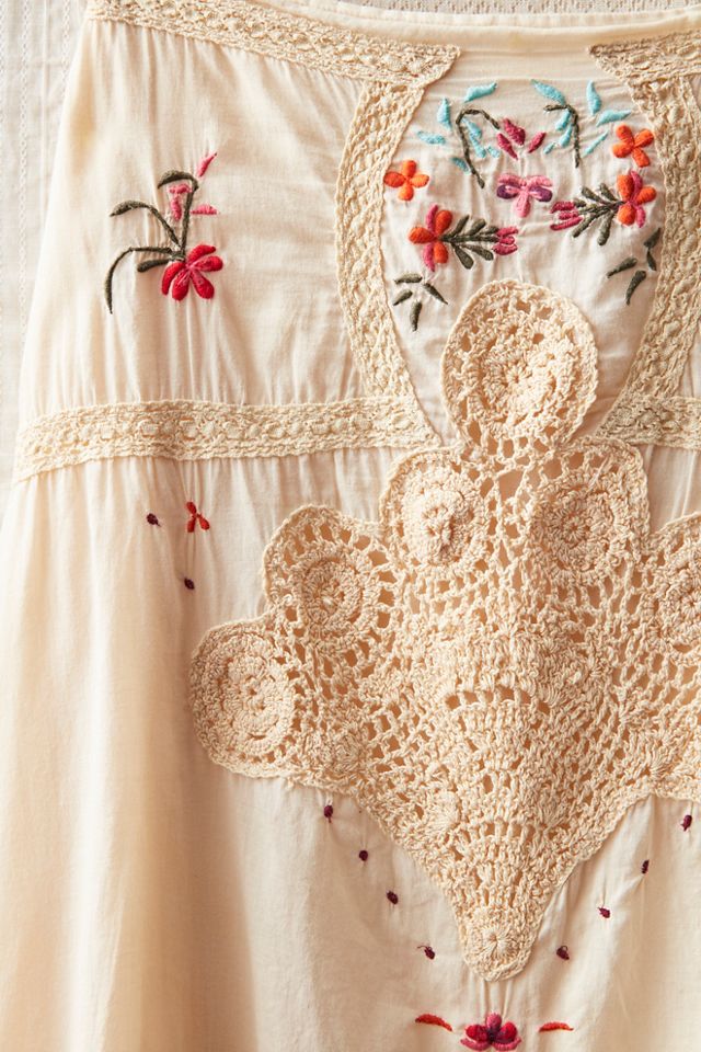 FP MART: Vintage: The Originals Embroidered And Crocheted Skirt #2
